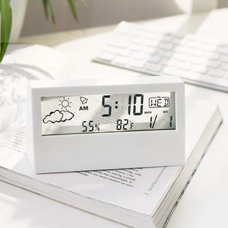 despertador transparente Venda Quente LED Digital Despertador Backlight Soneca Mudo Calendário Relógio De Mesa Relógios Eletrônicos Simples