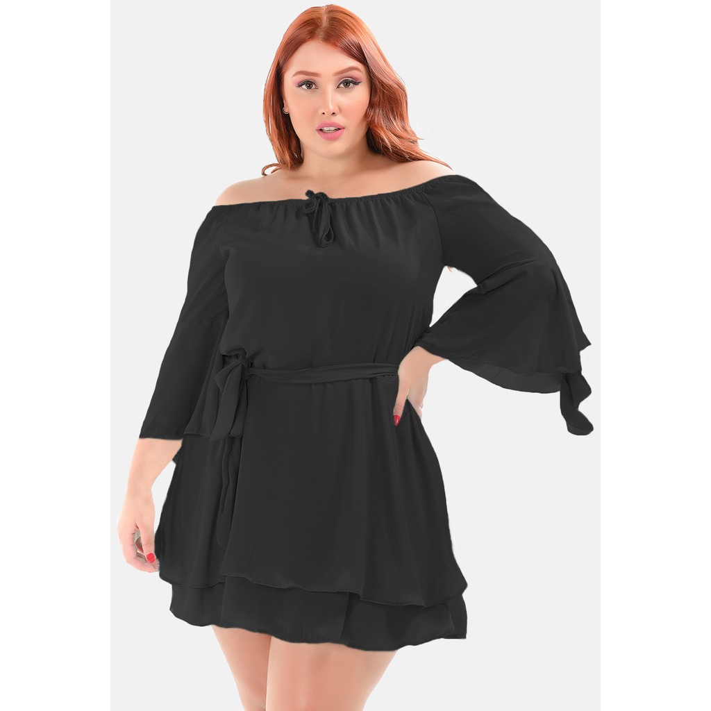 Vestido soltinho hot sale manga flare