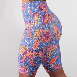 kit 2 Bermudas Feminina ciclista suplex academia fitness não fica transparente estampada