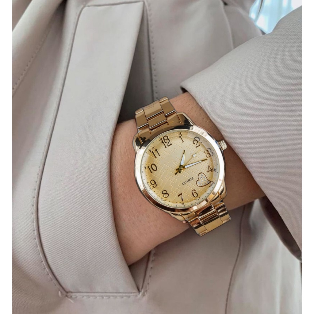 Relógio Feminino Dourado Quartz