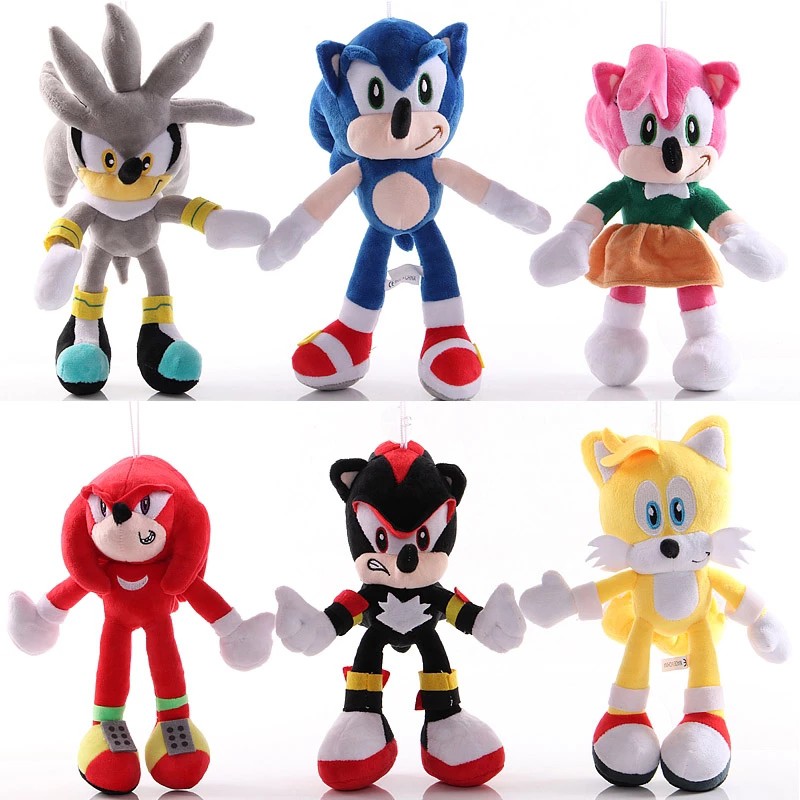 Boneco Pelúcia Sonic Grande 30 Cm Antialérgico