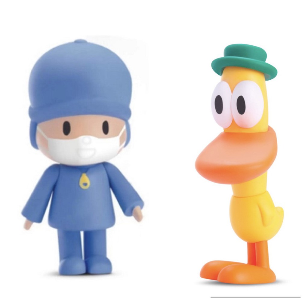 Kit 2 Bonecos Pato E Pocoyo Com Máscara Da Turma Do Pocoyo Bonecos De ...