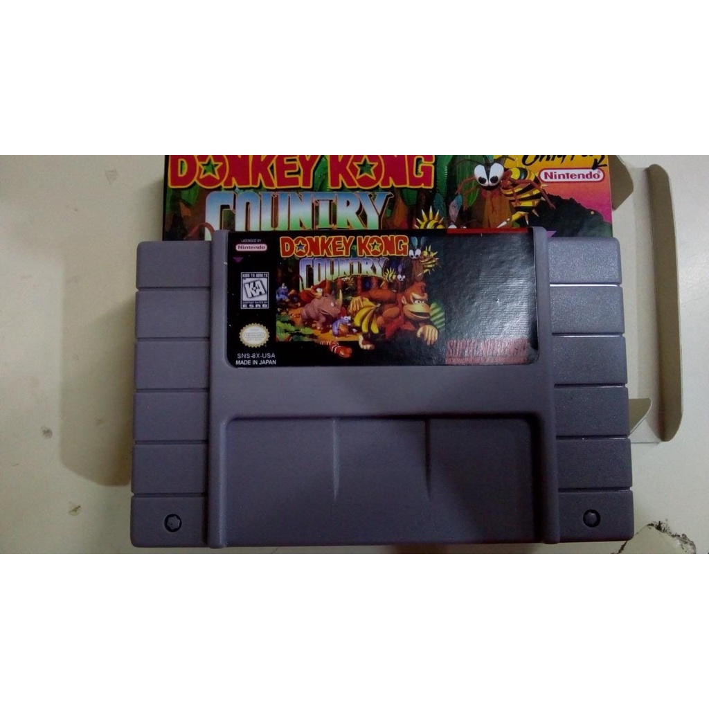 Fita Donkey Kong Country C/ Caixinha Jogo Snes cartucho Super Nintendo