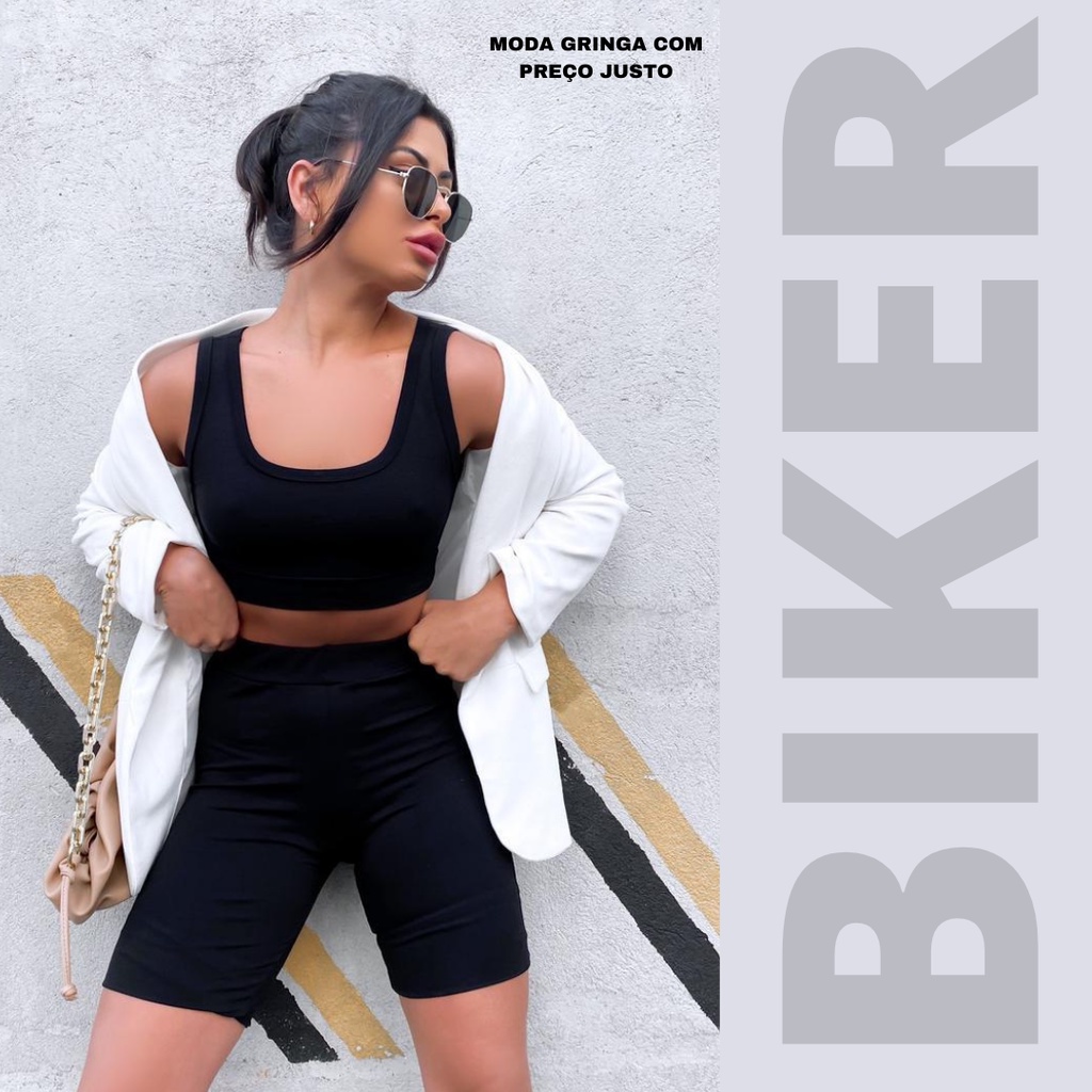 Biker best sale shorts moda