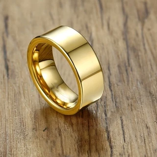 Aliança Reta 6mm Folheada a Ouro Unidade.
