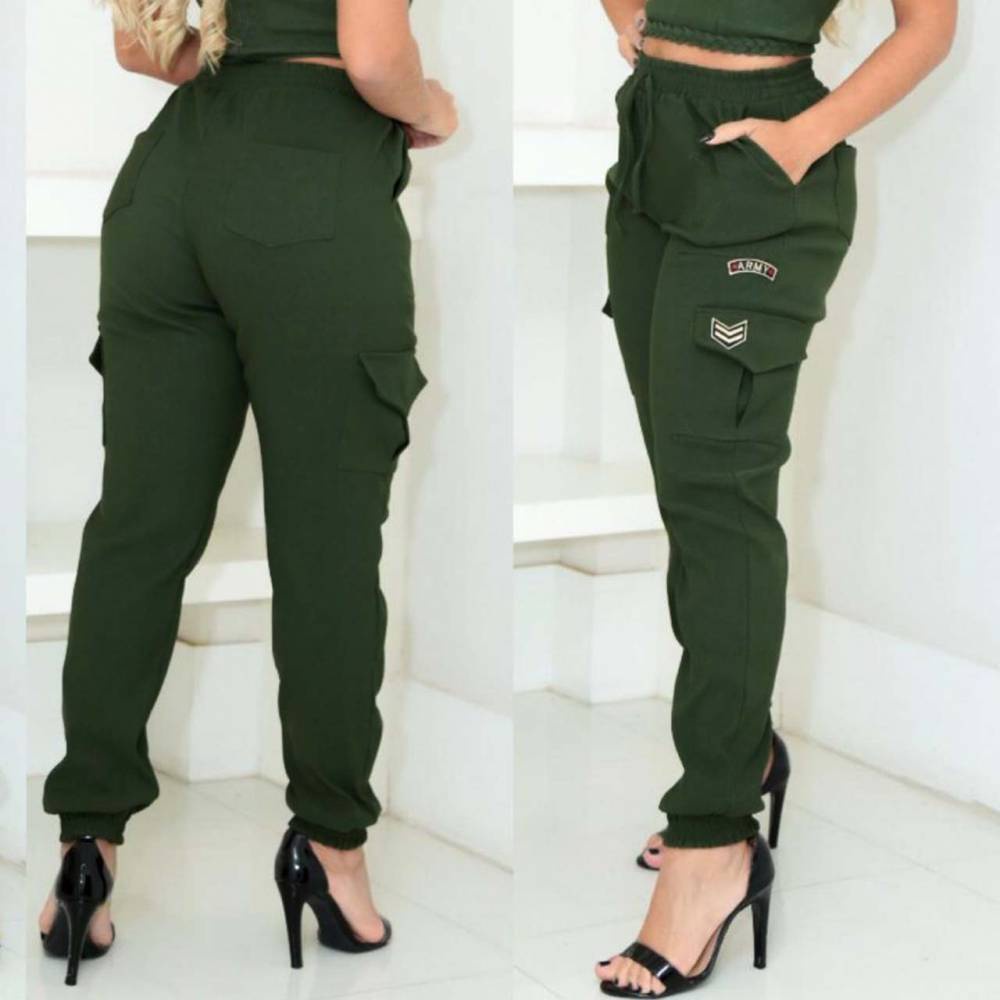 Jogger store militar feminina