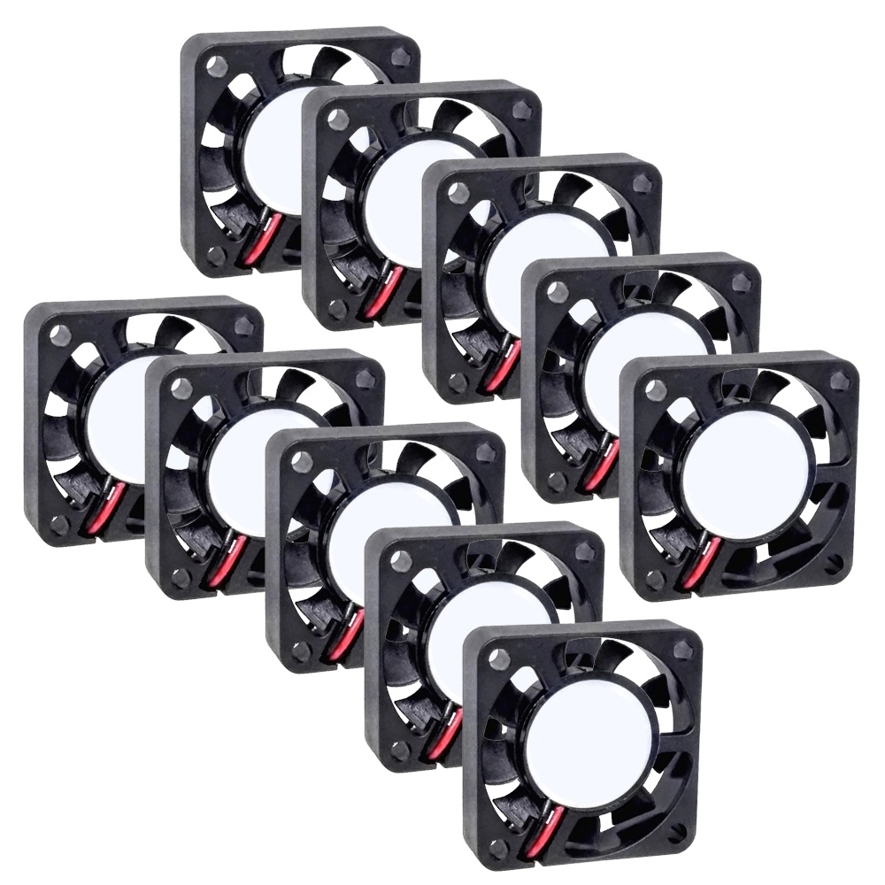 Kit 10 Ventoinhas Cooler 40x40x10 40mm 4cm 12v