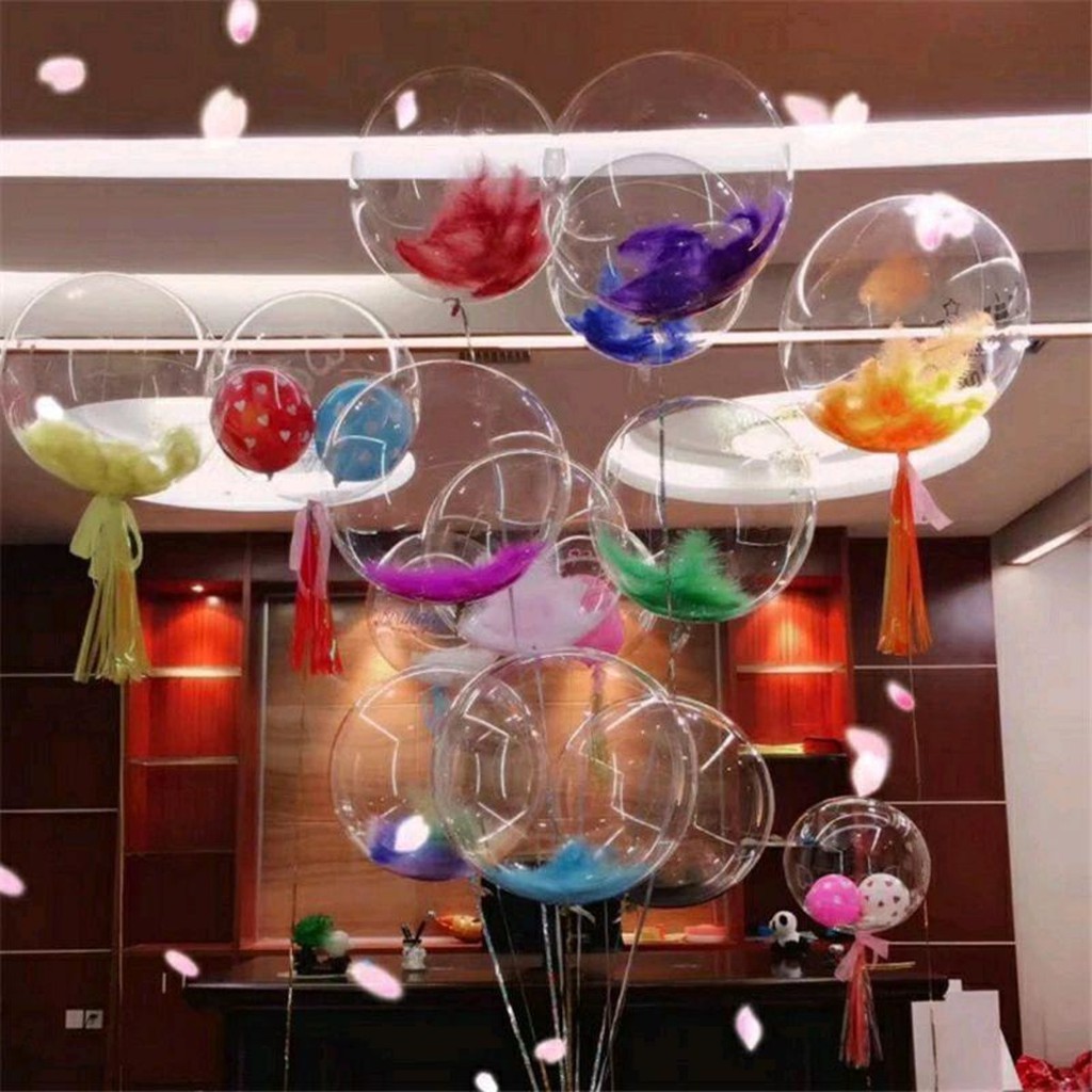 10 Balão Bubble Transparente 24 Polegadas 60cm Decoração Festas ...