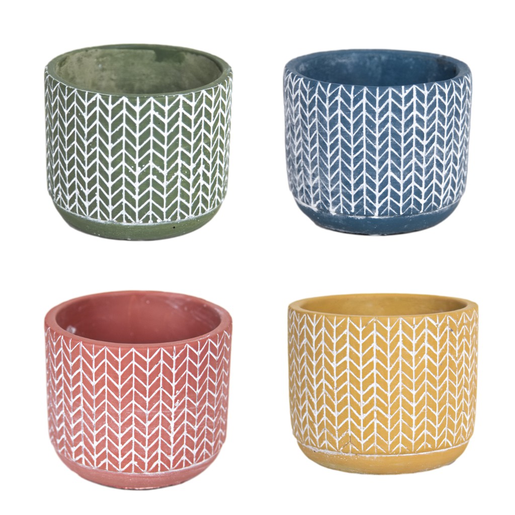 CACHEPOT MOSAICO EM CIMENTO RUSTICO 10,5 X 12,5 CM DECORAÇÃO E ...