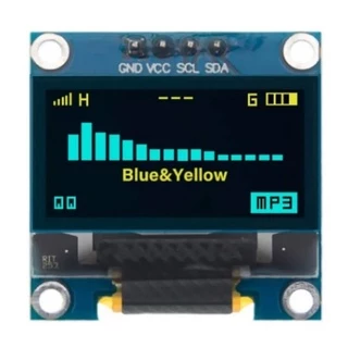 Display Oled LCD 0.96 Polega I2C Azul e Amarelo Para Arduino, Pic, Esp