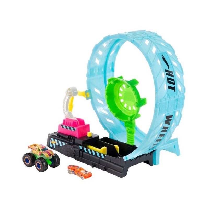 Pista Hot Wheels Monster Truck Ataque Do Crocodilo Faminto - Color Shifters  - Carrinho Muda De Cor - Edição 2022