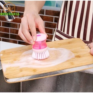 Escova de máquina de lavar louça com recipiente de detergente