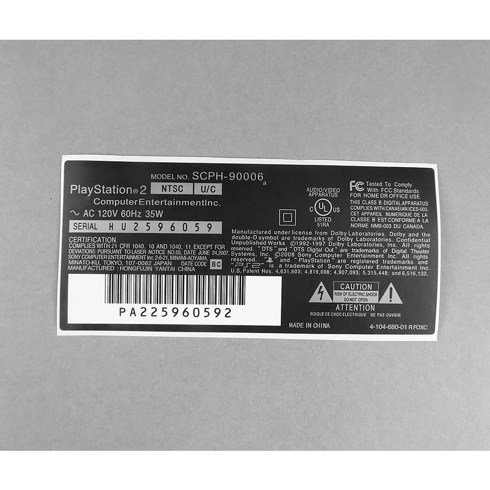 1pcs Adesivos De Etiqueta De Cobertura Completa Para Sony Playstation 2 ...