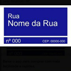 Placa De Endereço Residencial 30x20cm