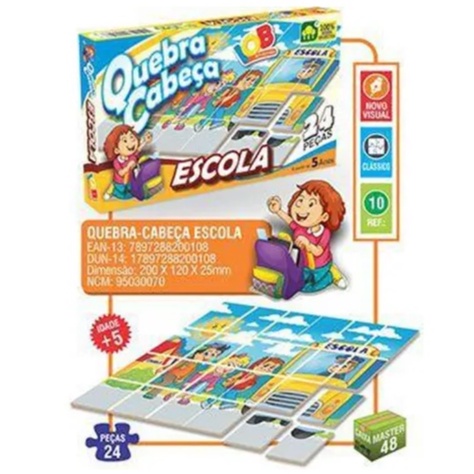 Brinquedo Educativo Jogo Pedagógico IOB Madeira - Quebra Cabeca CIRCO -  Ref.003