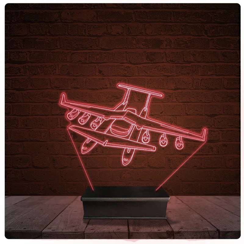 Abajur Luminária Acrílico Led - Avião Gigante