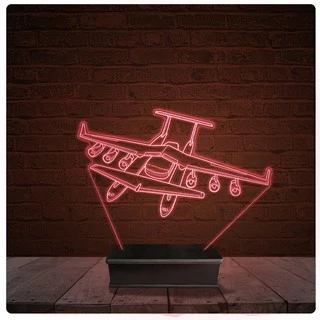 Abajur Luminária Acrílico Led - Avião Gigante