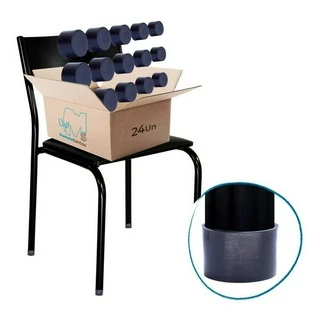 Ponteira Protetora Pé De Cadeira Tubular 3,1cm Conjunto 24pc