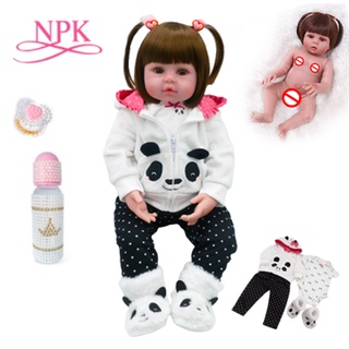 Roupa Para Boneca Bebê Reborn Com Casaco Panda 