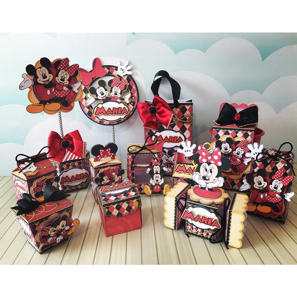 Kit festa lembrancinhas mickey e minnie personalizados | Shopee Brasil