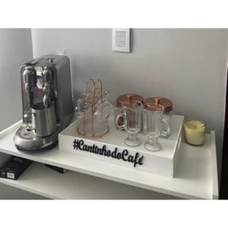 Bandeja Cantinho Do Café em MDF BRANCO