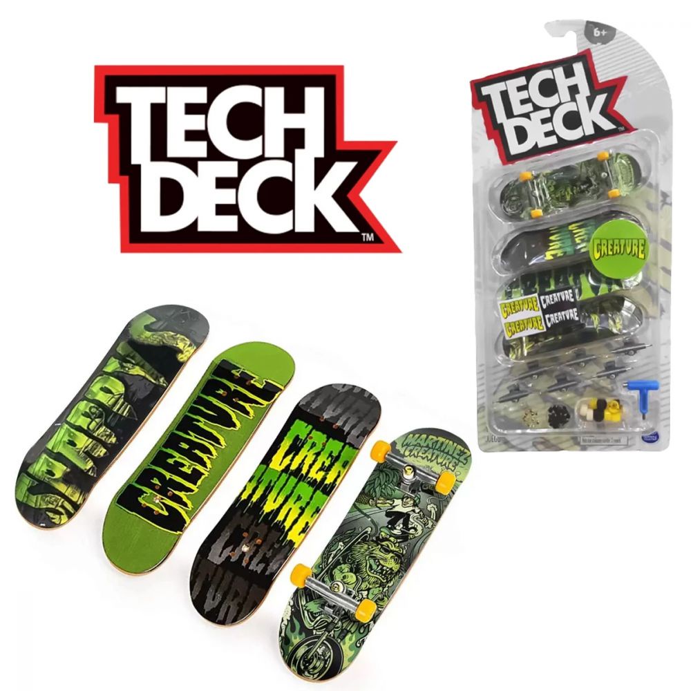 Kit Tech Deck Skate De Dedo Com 4 - Sunny