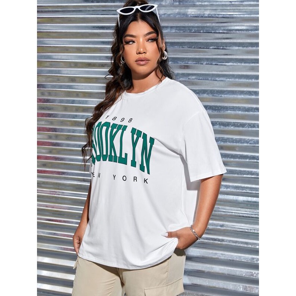 Camiseta OVERSIZED Feminina BROOKLYN 100% ALGODÃO 30.1 ESPECIAL ACABAMENTO  TOP