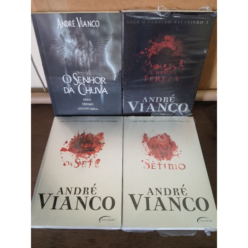 Coleção 4 Livros Andre Vianco Senhor da Chuva + Bruxa Tereza + Os Sete ...