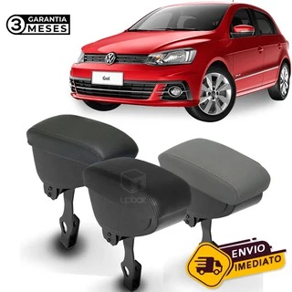 Apoio PREMIUM Encosto Descanso de Braço Para Gol G4 G5 G6 G7 Couro Ecológico Encaixe Banco Preto Grafite Cinza