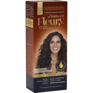 Tinta de cabelo fleury estrela encantadora castanho claro 5.0