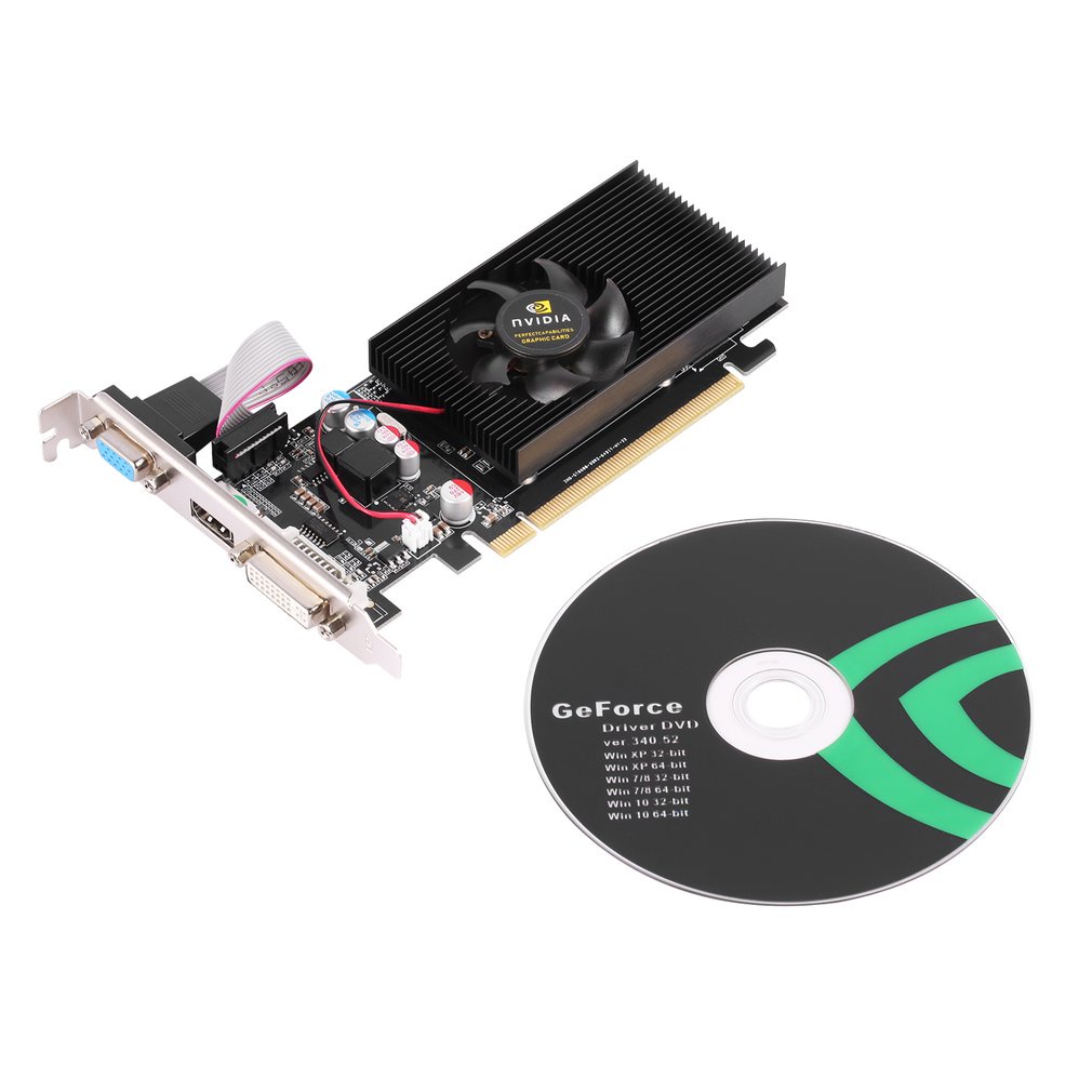 Promoção Nova Nvidia Geforce Gt210 1gb 64bit Ddr2 Hdmi-Compatível Vga / Dvi Placa De Vídeo Grande E Pequeno Chassi Computador Jogo Gráficos