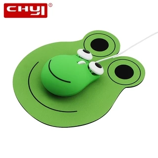 Mini Mouse Ótico Usb Com Fio E Desenho De Sapo 1600 Dpi 3d Mini Mouse Pad Para Presente