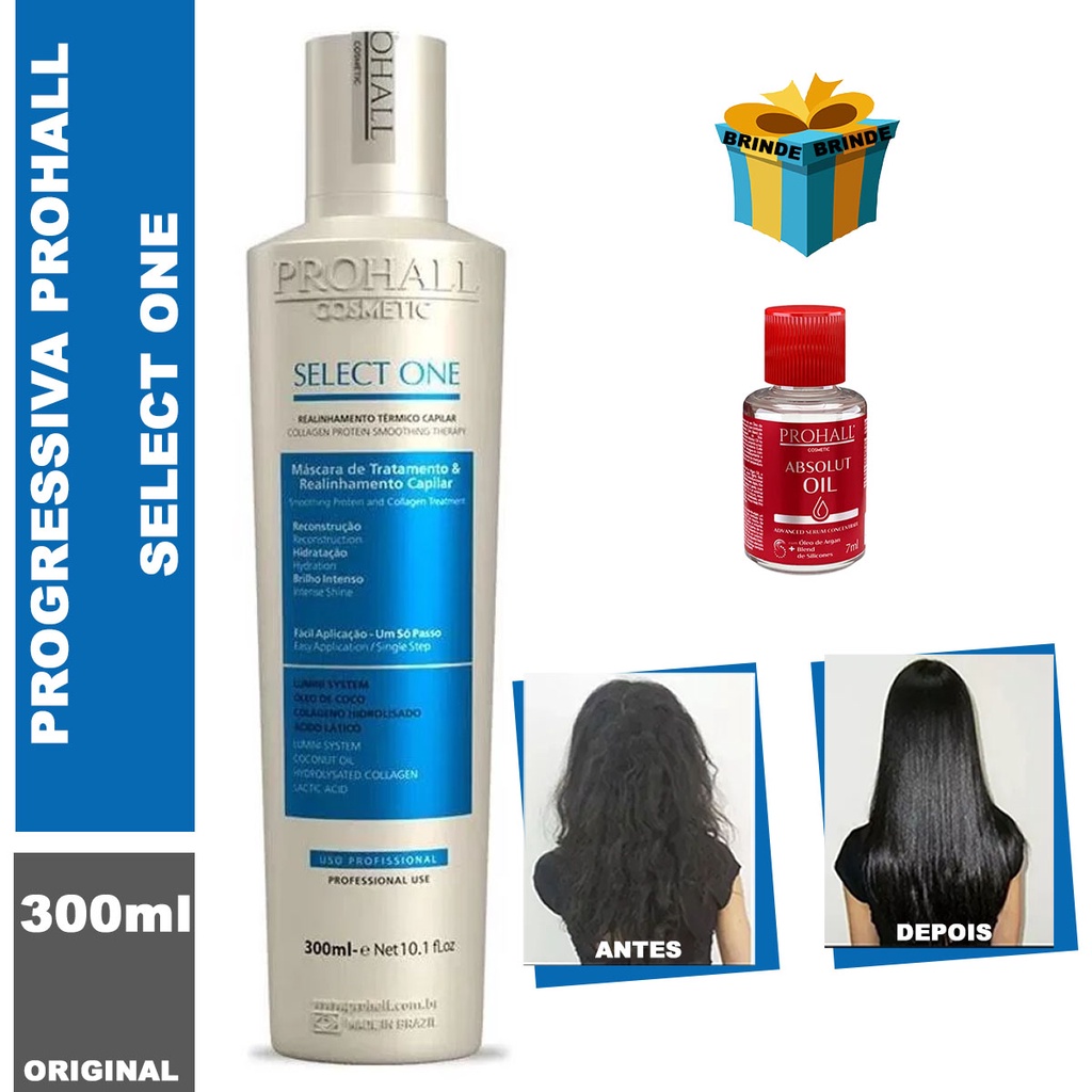 Escova Progressiva Profissional Prohall Select One Sem Formol Original Ml Shopee Brasil