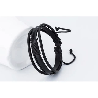 pulseira masculina feminino em couro legítimo preto marrom ajustável bracelete vintage