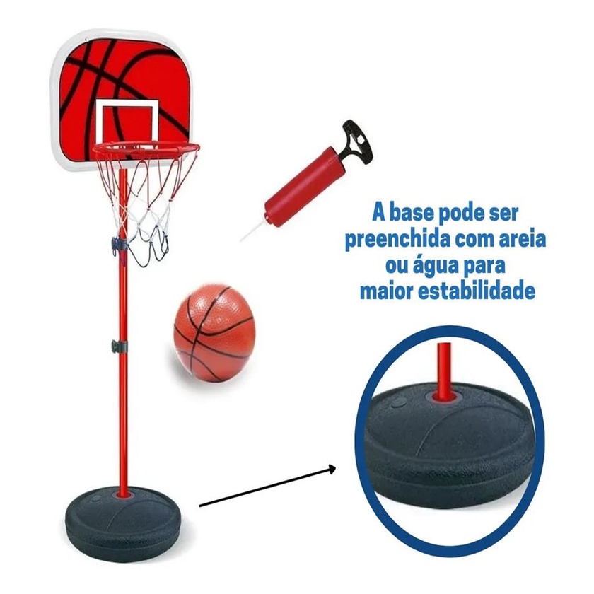 Tabela Infantil para Jogo de Basquete Portátil com Acessórios - Kit Basquete  Jogos e Desafios Bambalalão Brinquedos Educativos