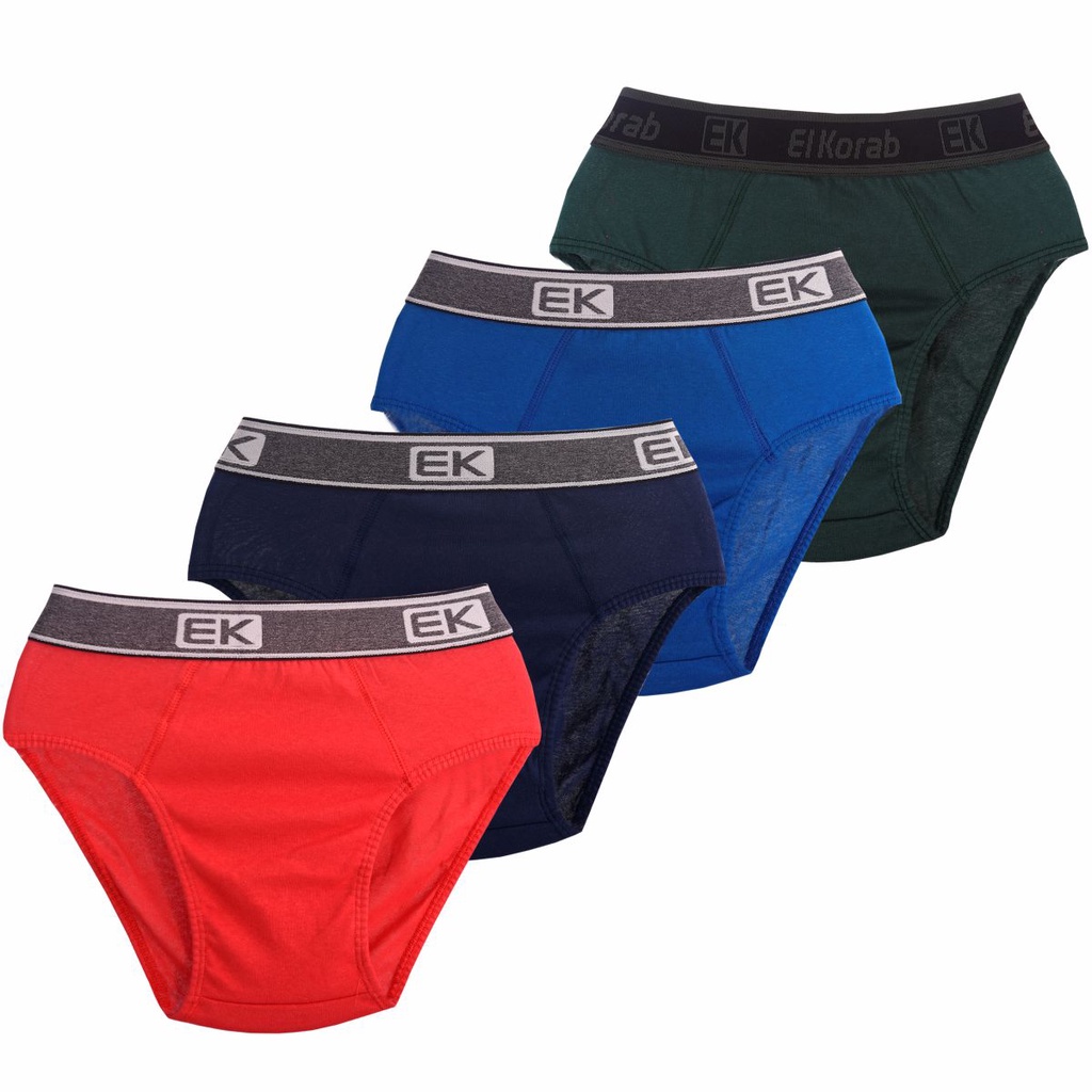 Kit 6 Unidades Cuecas Slip Roupa Masculina Adultos Men Algodão Lisas Confortáveis El Korab Original