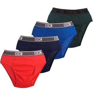 Kit 6 Unidades Cuecas Slip Roupa Masculina Adultos Men Algodão Lisas Confortáveis El Korab Original