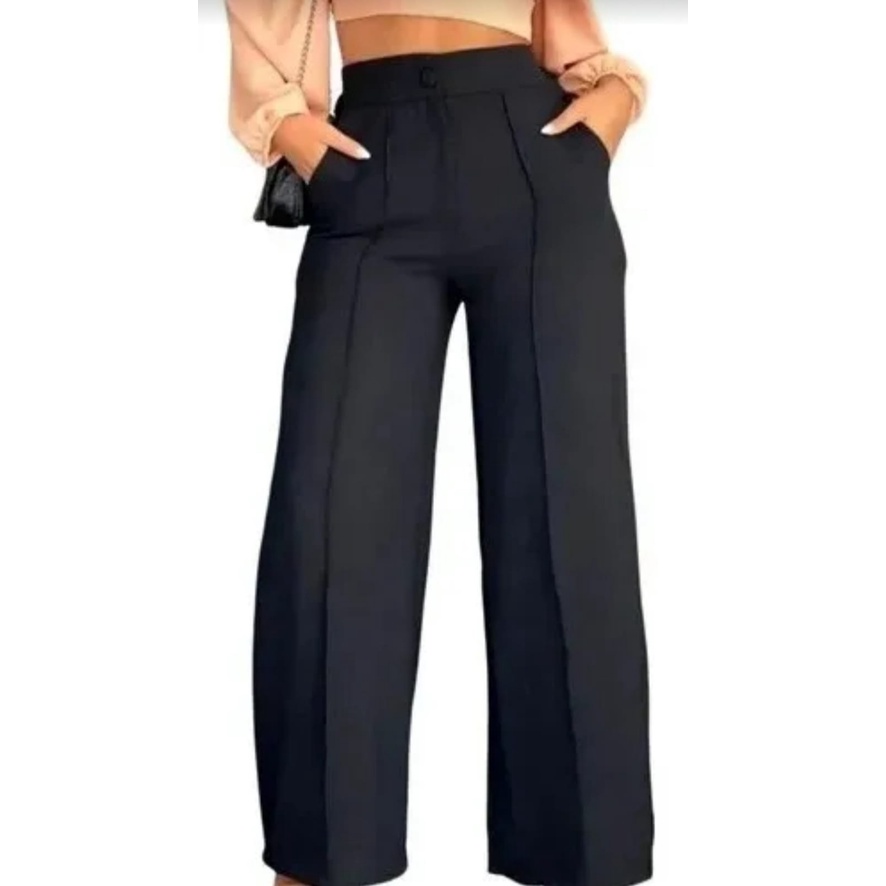 Calca Duna Pantalona Boca Larga Moda Feminina | Shopee Brasil