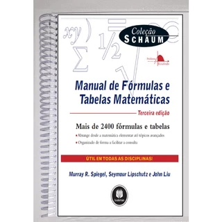 Manual de Fórmulas e Tabelas Matemáticas mais de 2400 Fórmulas e Tabelas (Encadernado, Formato Livreto, Tamanho A5)