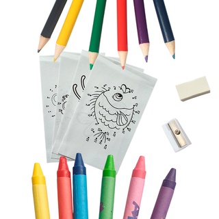 Estojo Completo De Pintura Infantil Com 150 Peças + 30 Desenhos Kit Escolar  Maleta Presente Criança Desenhar Pintar Giz de Cera Tinta Lápis de Cor Para  Menina Rosa Feminino