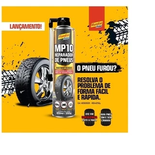 Reparador Instantâneo De Pneu Furado Mp10 Mundial 400ml