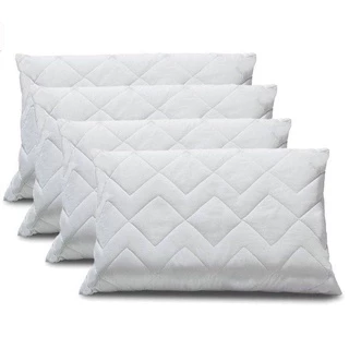 Kit 4 Protetor de Travesseiro Impermeável em Matelassê 100 Algodão 50x70cm - BF Colchões