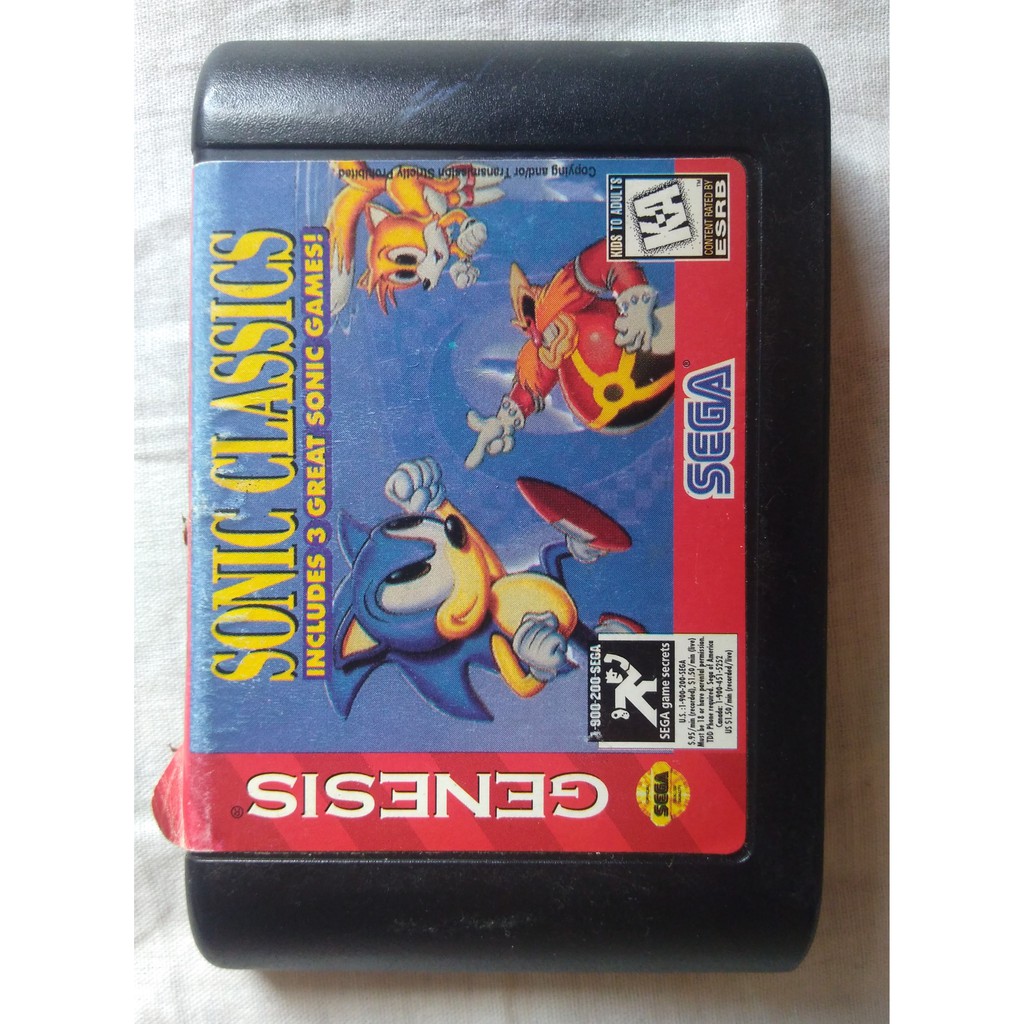 Sonic Classcis Original Sega Genesis Mega Drive | Shopee Brasil