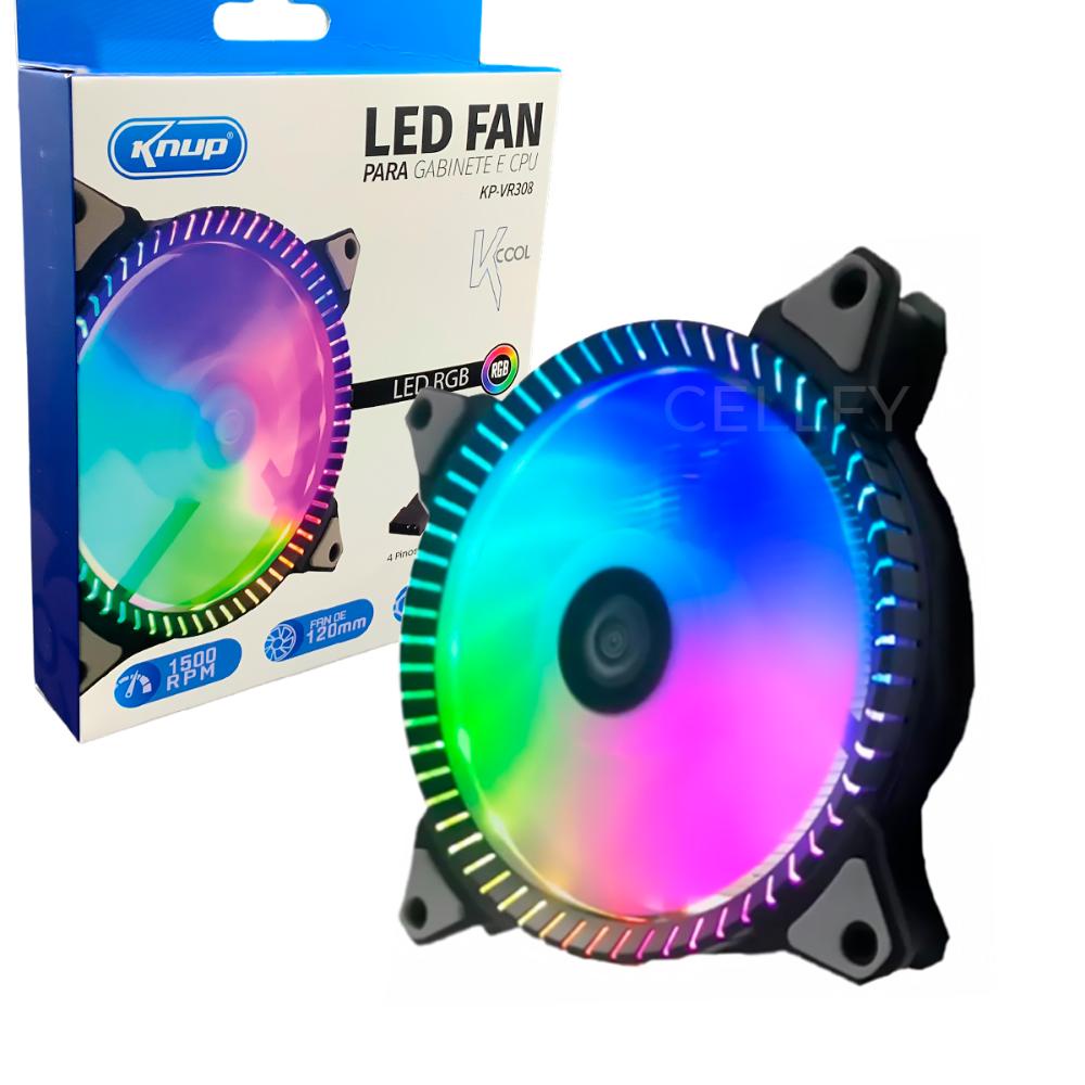 Cooler Fan Pc Gamer Led 120m Super Silencioso Ventilador Shopee Brasil