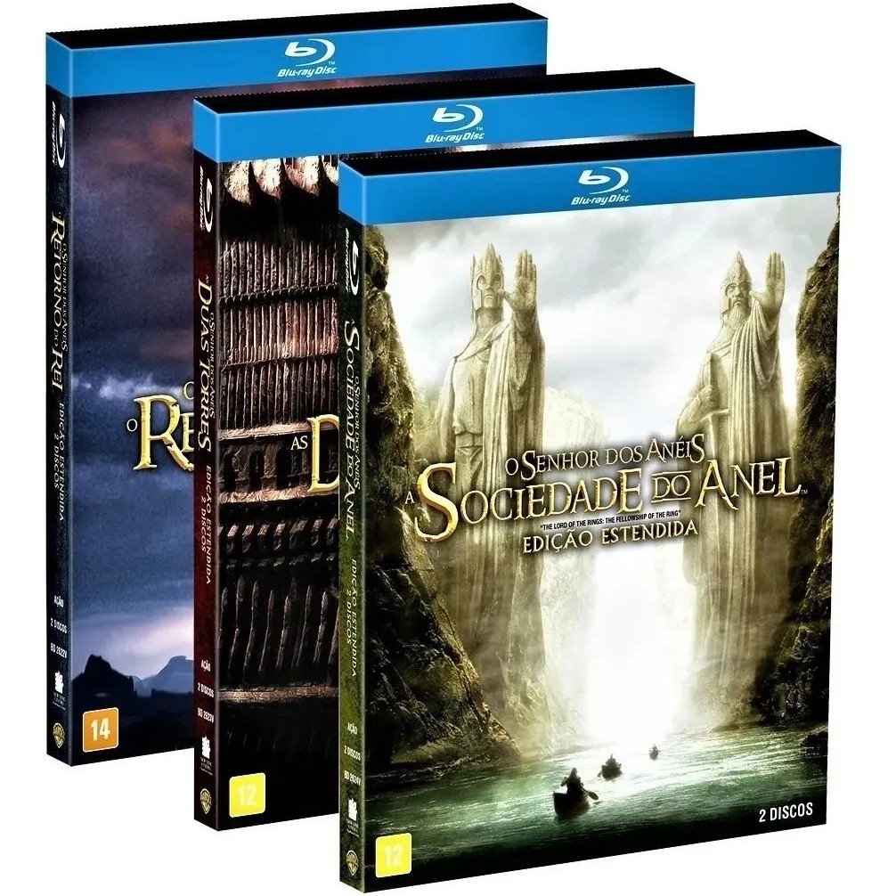 Coleção Blu ray Trilogia Senhor Dos Anéis Completa Edição Estendida ...