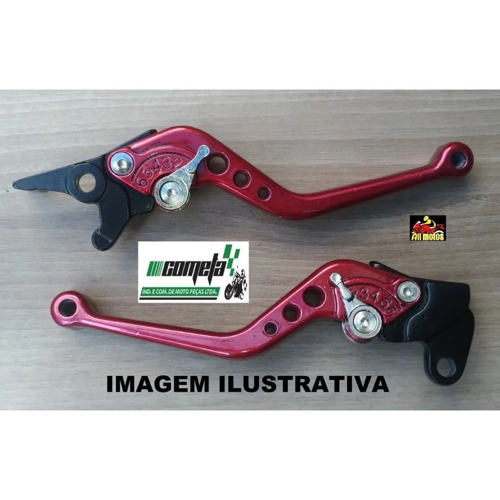 Manete Esportivo Para Moto Xtz Vermelho Shopee Brasil