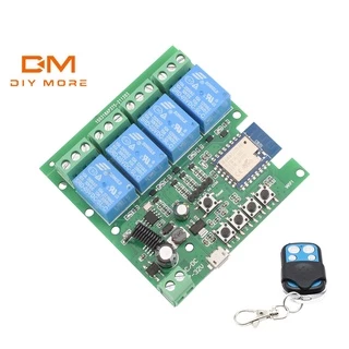 DIYMORE USB DC7 32V Tuya App Smart Switch Casa Auto Lock 433mhz 4 Canal Wifi Controle Remoto Módulo Interruptor Do Relé 3 Modo