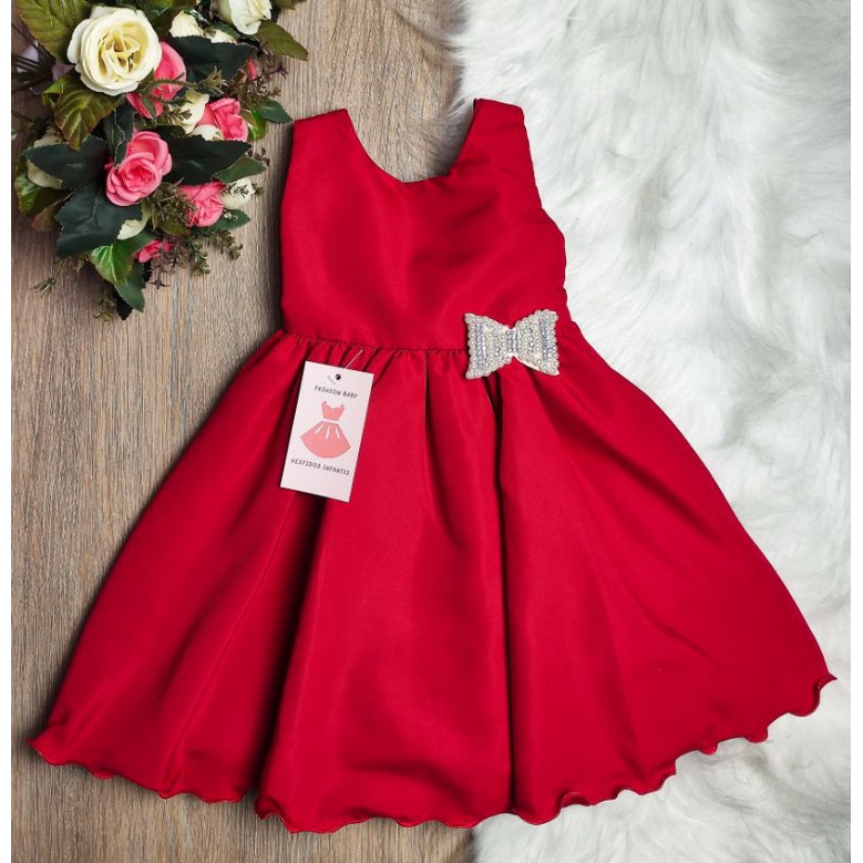 Vestido bebe vermelho store natal