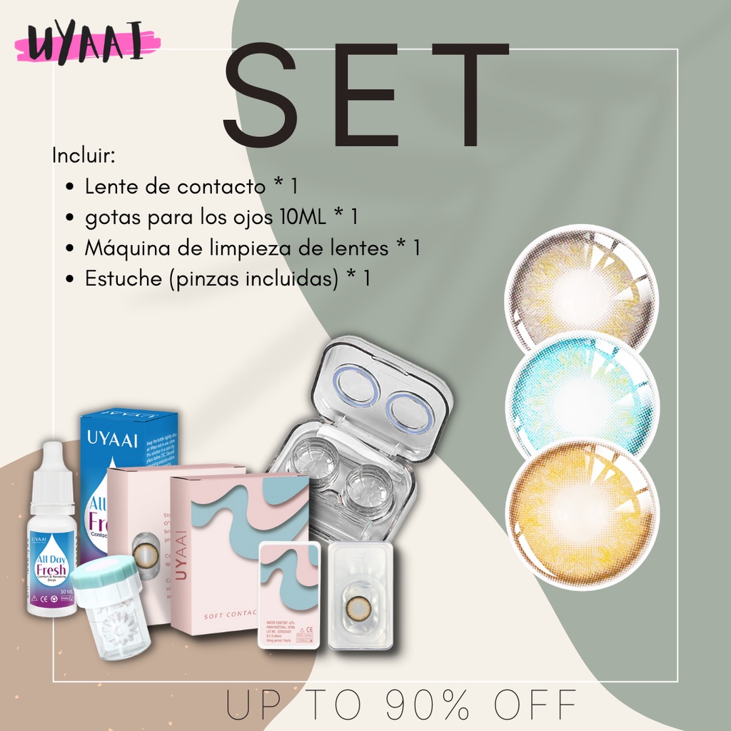 [Lentes De Contato Macias Com Solução E Kit De Viagem | UYAAI Melhor Vendedor Série Russa