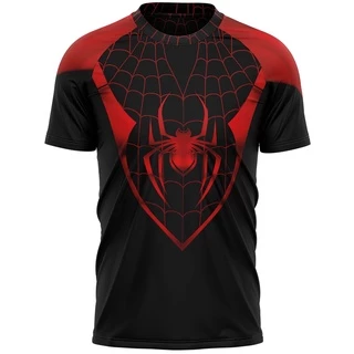 Camiseta Filtro UV Raglan Homem Aranha Miles Morales MD010